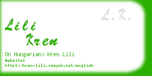 lili kren business card